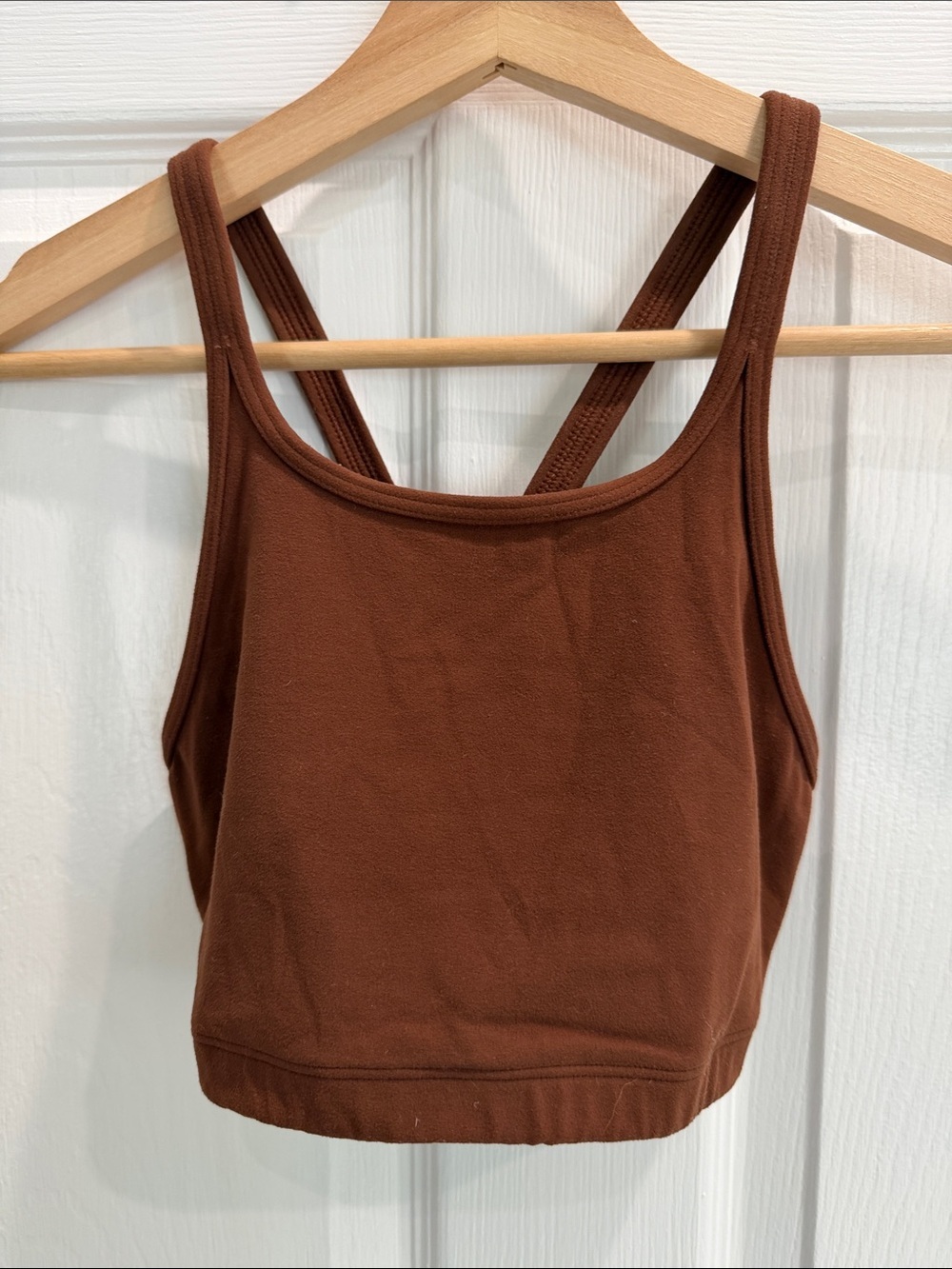 TNA Brown Cropped Sports Bra Tank